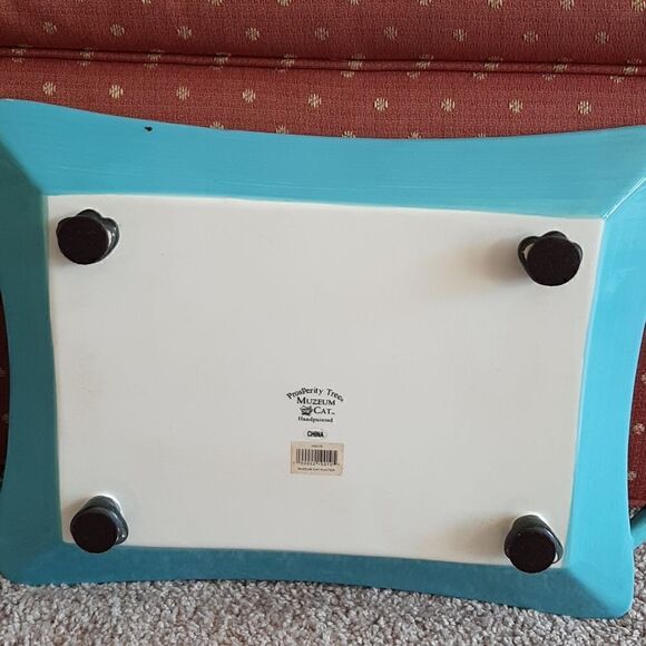 ProsPerity Tree Muzeum Cat handpainted ceramic tray - Picture 5 of 8